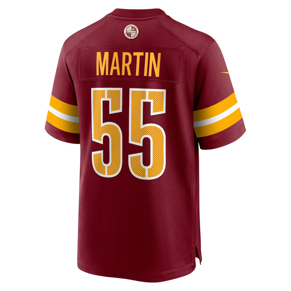W.Commanders #55 Jacob Martin Burgundy MIKSHPS Team Game Jersey