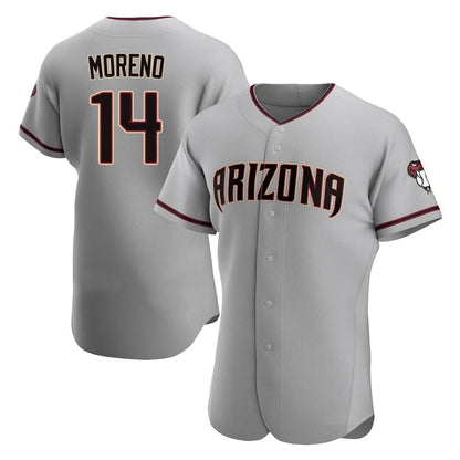 Arizona Diamondbacks #14 Gabriel Moreno Player Gray MIKSHPS Road Limited Elite Home Game Stitched Jerseys