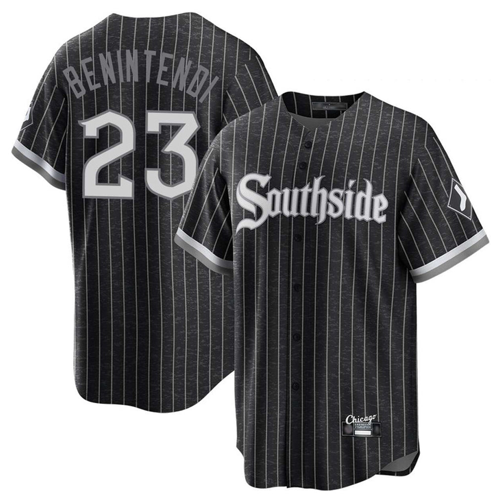 Chicago White Sox #23 Andrew Benintendi Player Black MIKSHPS City Connect Home Game Stitched Jerseys