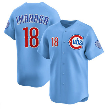 Chicago Cubs #18 Sh¨­ta Imanaga Blue MIKSHPS 2024-25 2nd Alternate Limited Stitched Jersey