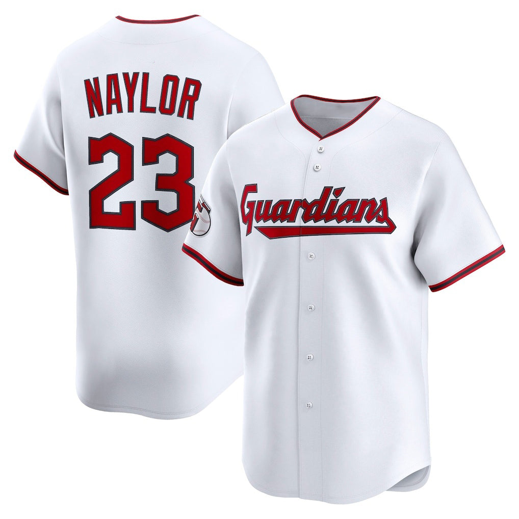 Cleveland Guardians #23 Bo Naylor White MIKSHPS Home Limited Player Jersey