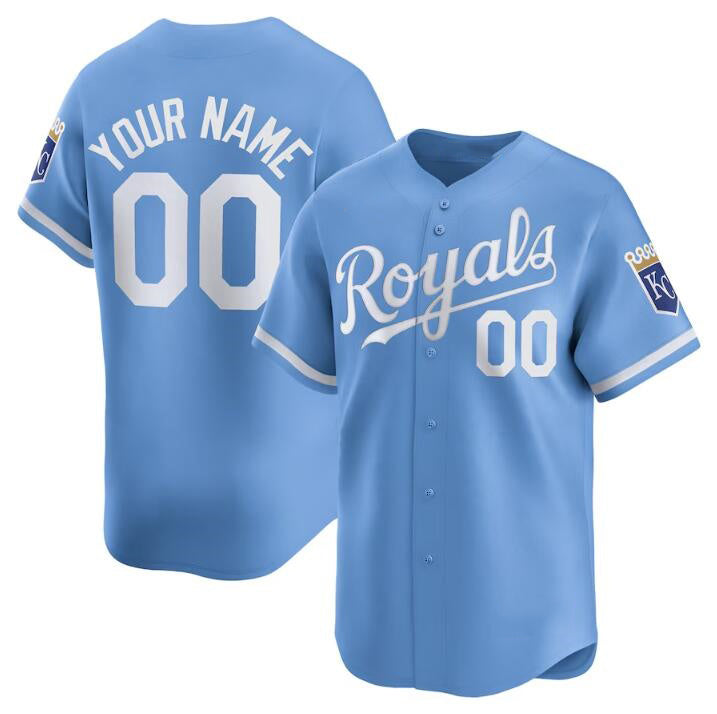 Custom Kansas City Royals Active Player Light Blue MIKSHPS 2024 Alternate Limited Stitched Jersey