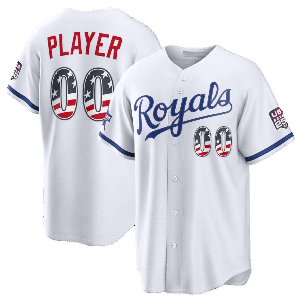 Custom Kansas City Royals MIKSHPS 2026 All-Star Edition Stars & Stripes White Stadium Pick-A-Player Jersey