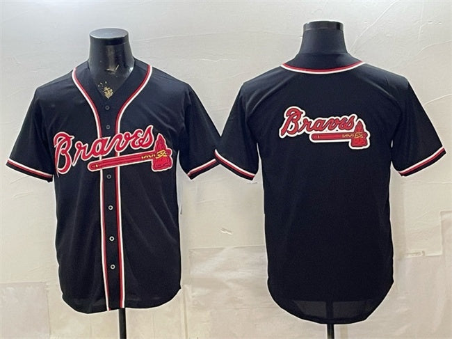 Atlanta Braves Team Big Logo 2026 Fashion Replica Black MIKSHPS Out Stitched Jersey