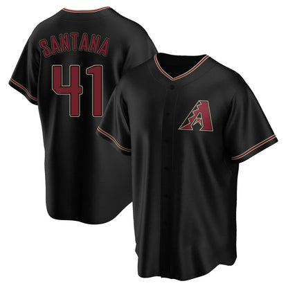 Arizona Diamondbacks #41 Carlos Santana Player Black MIKSHPS Limited Home Stitched Jerseys
