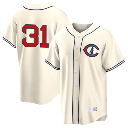 Chicago Cubs #31 Greg Maddux Player Cream MIKSHPS Field of Dreams Home Game Stitched Jerseys