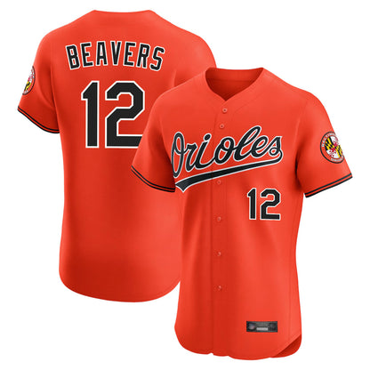 Baltimore Orioles #12 Dylan Beavers Player Orange MIKSHPS Limited Elite Home Game Stitched Jerseys