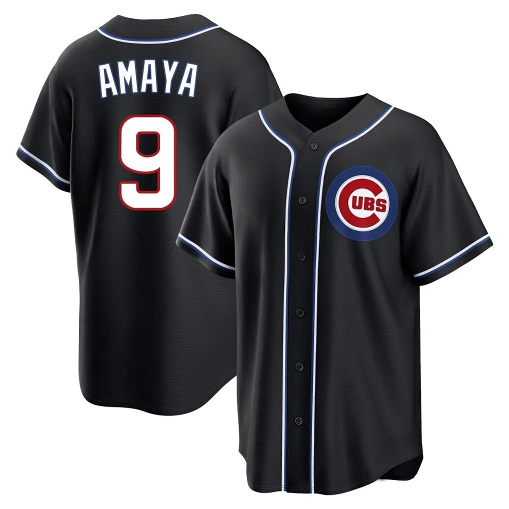 Chicago Cubs #9 Miguel Amaya Player Black MIKSHPS Fashion Out Game Stitched Jerseys