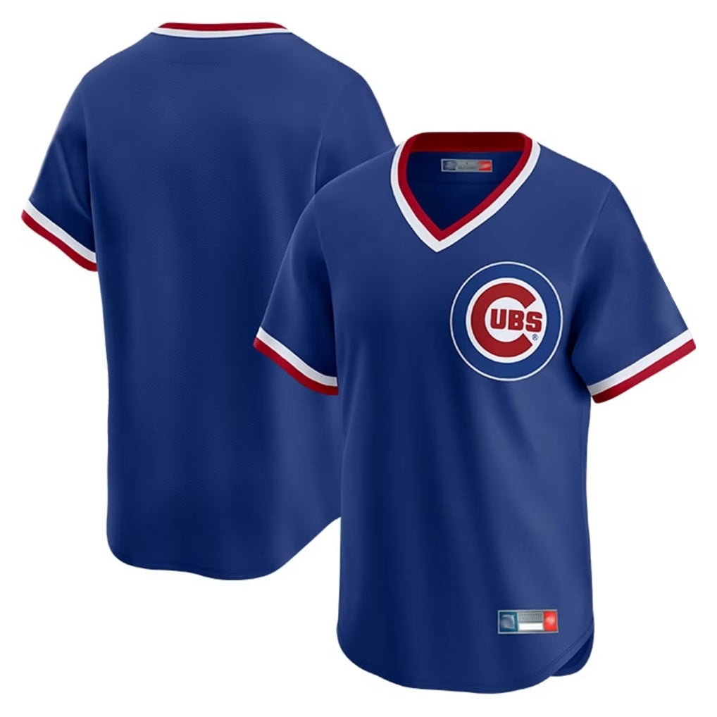 Chicago Cubs Royal MIKSHPS T-shirt Cooperstown Collection Limited Blank Player Stitched Jerseys