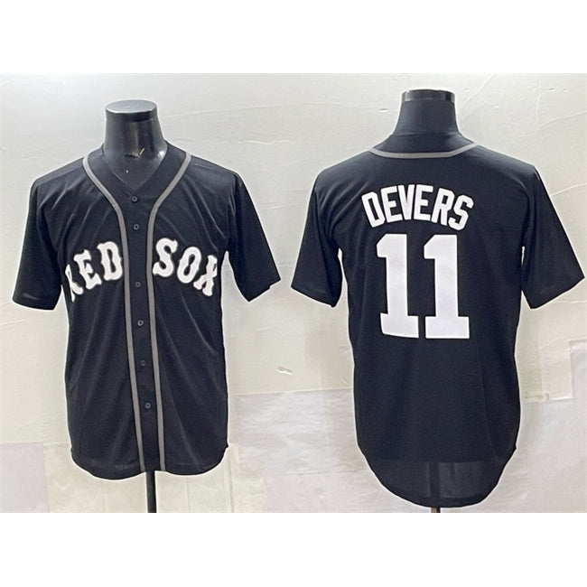 Boston Red Sox #11 Rafael Devers Black MIKSHPS Lights Out Limited Stitched Jersey