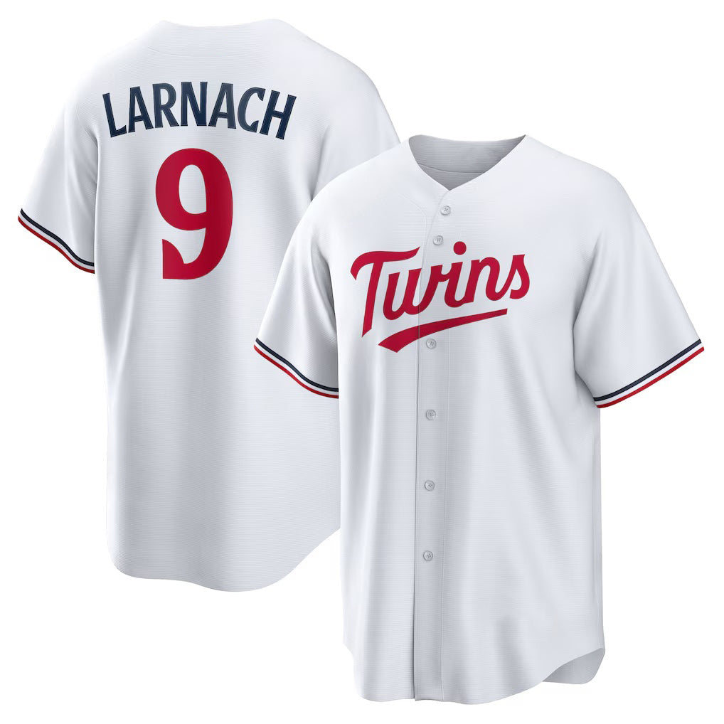 Minnesota Twins #9 Trevor Larnach White MIKSHPS Home Replica Jersey