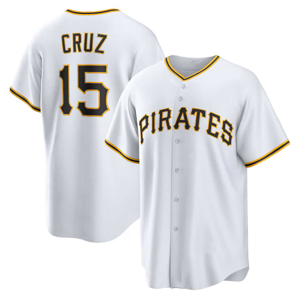 Pittsburgh Pirates #15 Oneil Cruz White MIKSHPS Home Replica Jersey