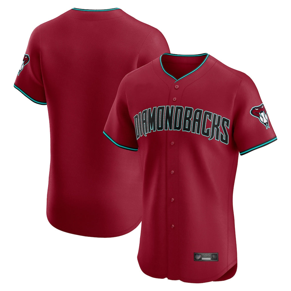 Arizona Diamondbacks Red MIKSHPS Limited Elite Home Game Blank Player Stitched Jerseys