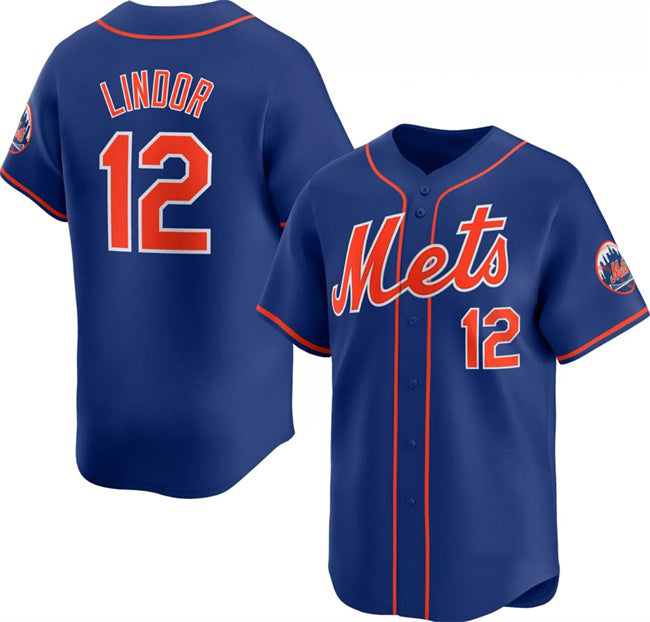 New York Mets #12 Francisco Lindor Royal MIKSHPS 2024 Alternate Limited Stitched Jersey