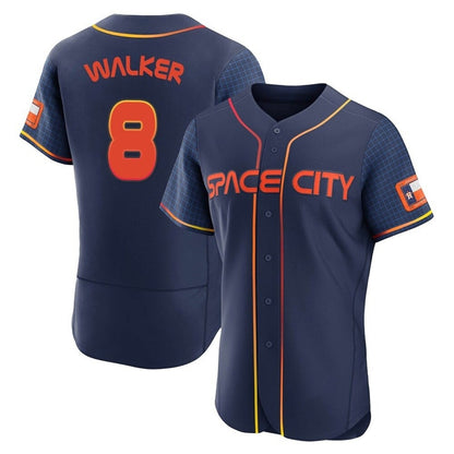 Houston Astros #8 Christian Walker Player Navy MIKSHPS City Connect Limited Elite Home Stitched Jerseys