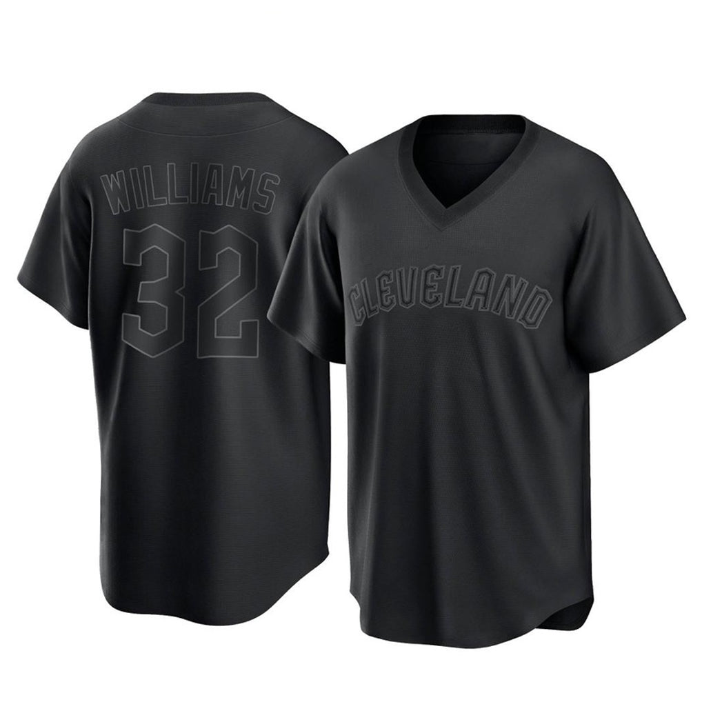 Cleveland Guardians #32 Gavin Williams Player Black MIKSHPS T-shirt Home Game Stitched Jerseys
