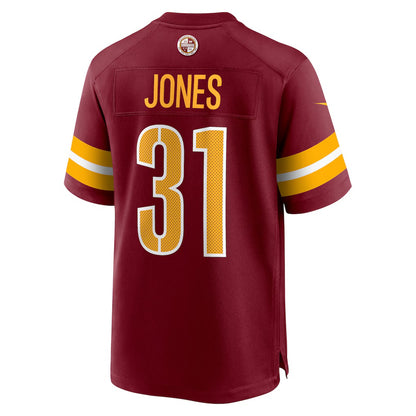 W.Commanders #31 Jonathan Jones Burgundy MIKSHPS Team Game Jersey