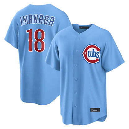 Chicago Cubs #18 Shota Imanaga Player Light Blue MIKSHPS Home Game Stitched Jerseys