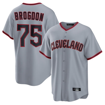 Cleveland Guardians #75 Connor Brogdon Player Gray MIKSHPS Home Game Stitched Jerseys