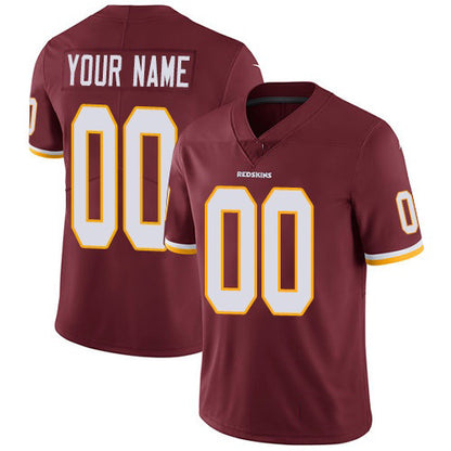 Custom W.Redskins Home Burgundy Red MIKSHPS Vapor Untouchable Limited Jersey