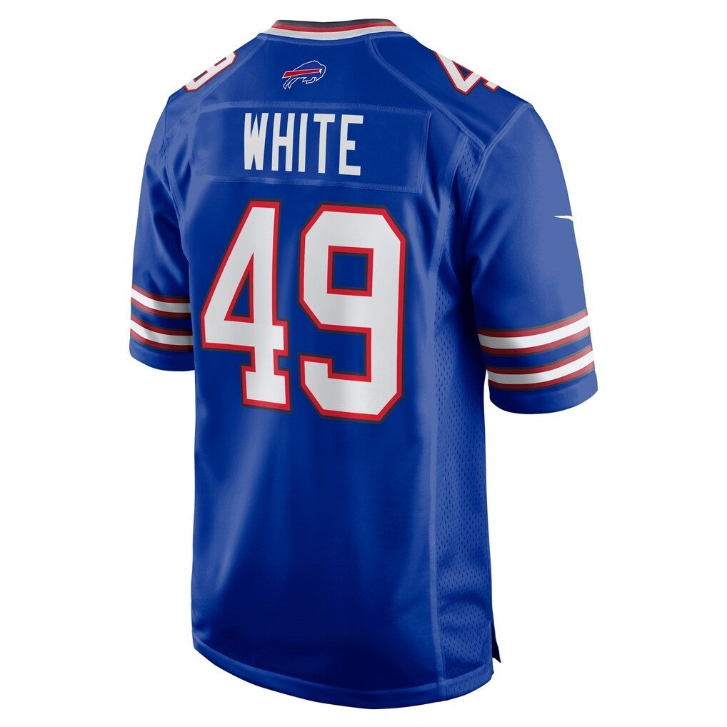 B.Bills #49 DaShaun White Royal MIKSHPS Team Game Jersey