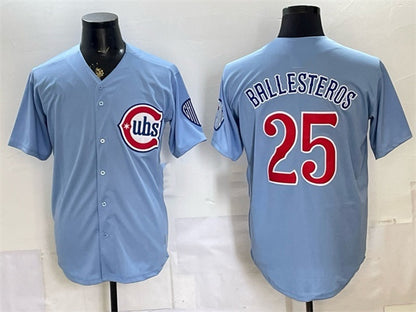 Chicago Cubs #25 Moises ballesteros Blue MIKSHPS 2026 2nd Alternate Limited Stitched Jersey