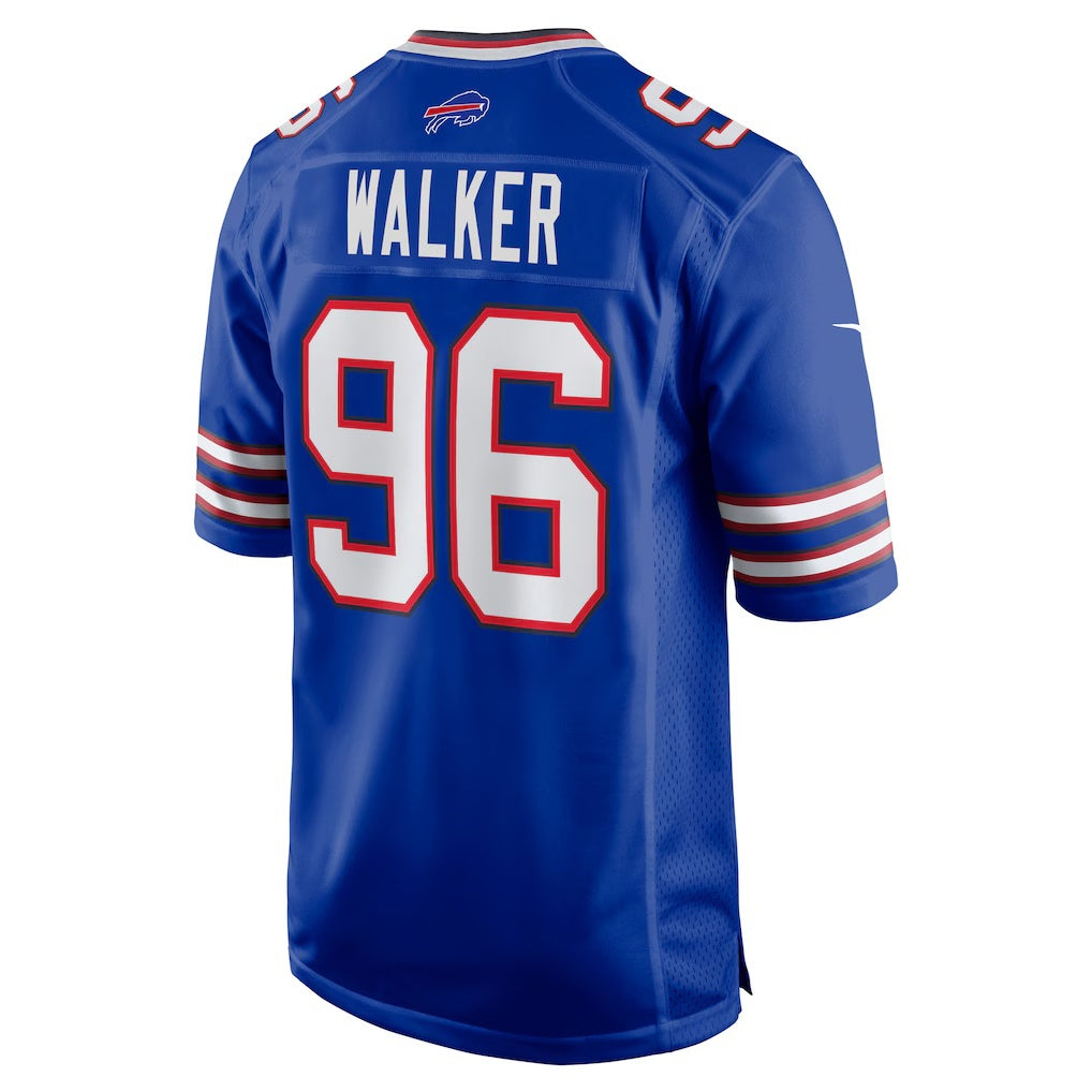 B.Bills #96 Deone Walker Royal MIKSHPS Team Game Jersey