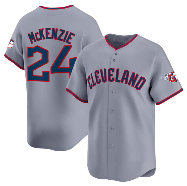 Cleveland Guardians #24 Triston McKenzie Gray MIKSHPS 2025 Alternate Limited Stitched Jersey