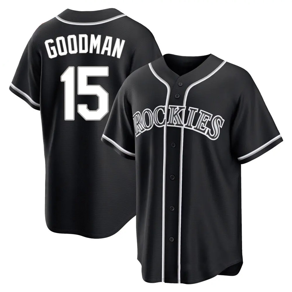 Colorado Rockies #15 Hunter Goodman Player Black MIKSHPS Fashion Out Home Game Stitched Jerseys