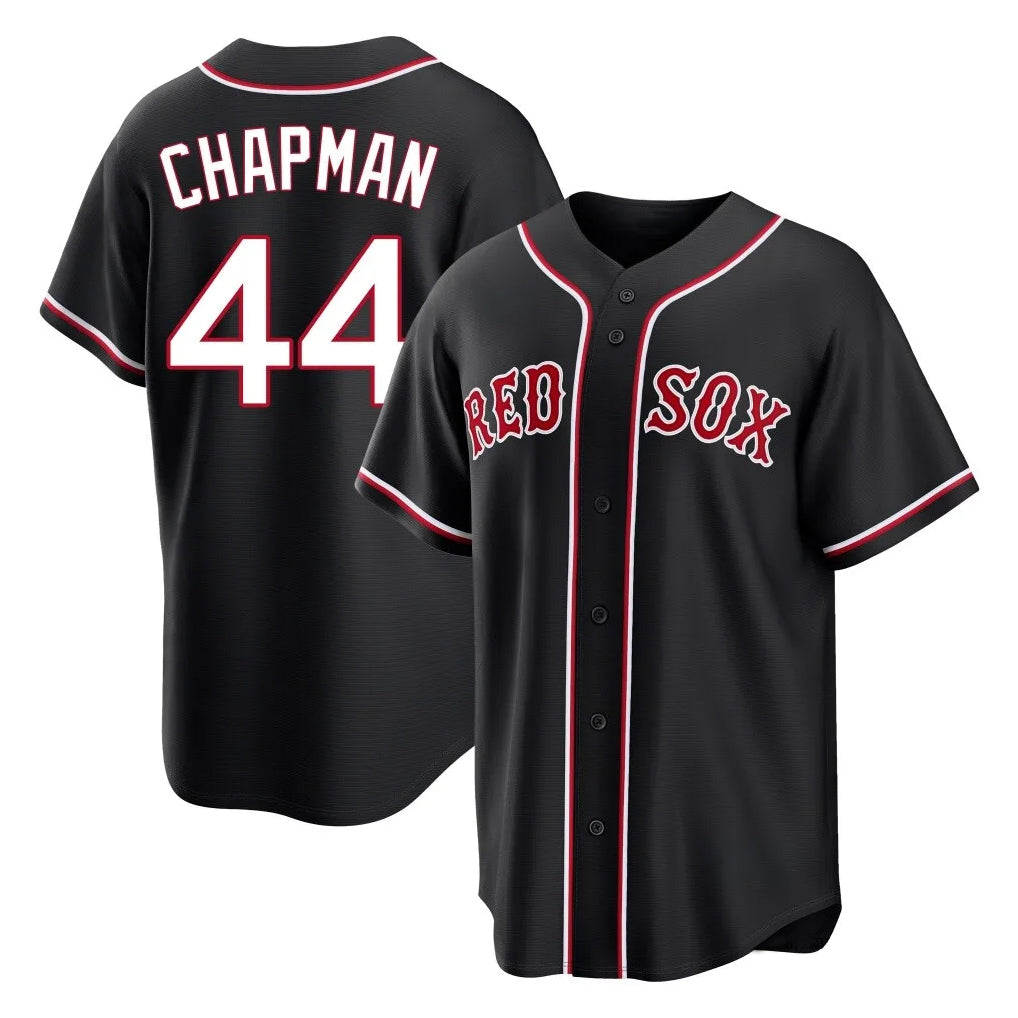 Boston Red Sox #44 Aroldis Chapman Player Black MIKSHPS Out Home Game Stitched Jerseys