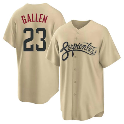 Arizona Diamondbacks #23 Zac Gallen Player Tan MIKSHPS City Connect Home Game Stitched Jerseys