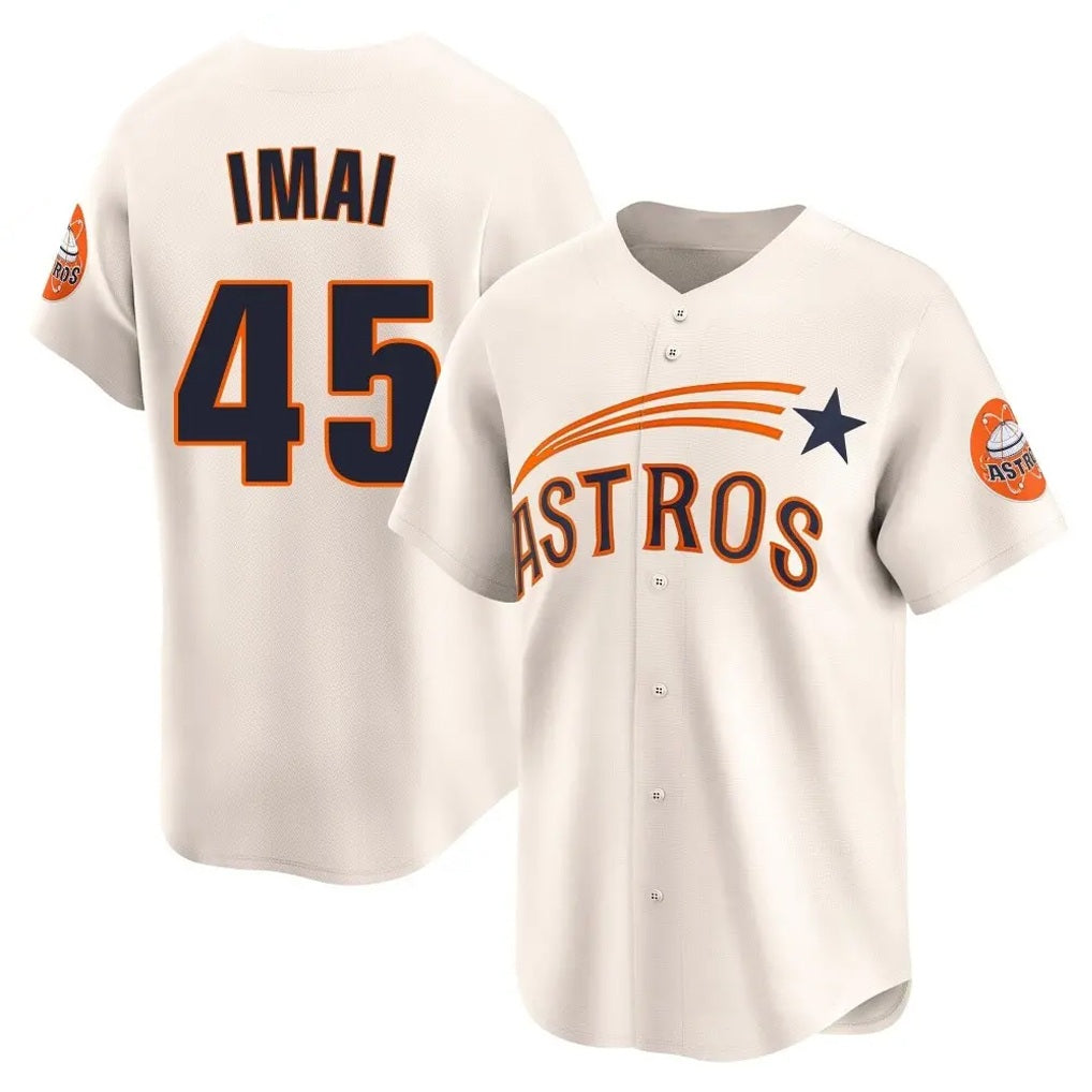Houston Astros #45 Tatsuya Imai Player Cream MIKSHPS Throwback Cooperstown Collection Limited Stitched Jerseys
