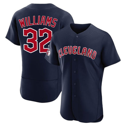 Cleveland Guardians #32 Gavin Williams Player Navy MIKSHPS Limited Elite Home Stitched Jerseys