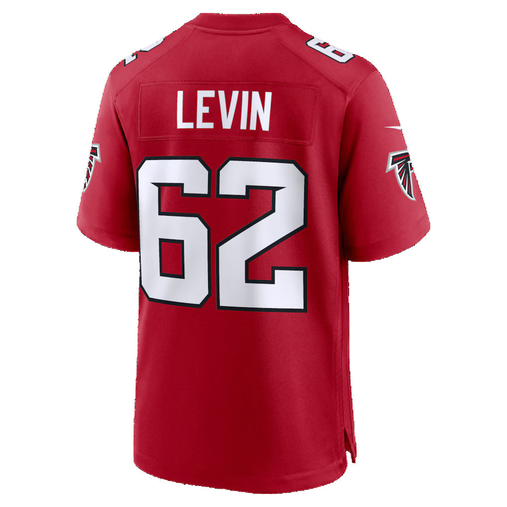 A.Falcons #62 Corey Levin Red MIKSHPS Team Game Jersey