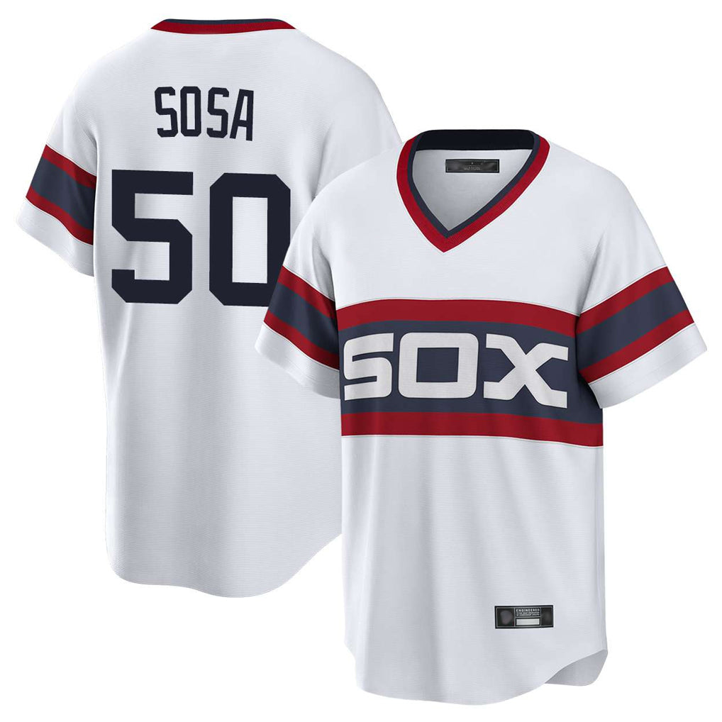 Chicago White Sox #50 Lenyn Sosa Player White MIKSHPS T-shirt Home Game Stitched Jerseys