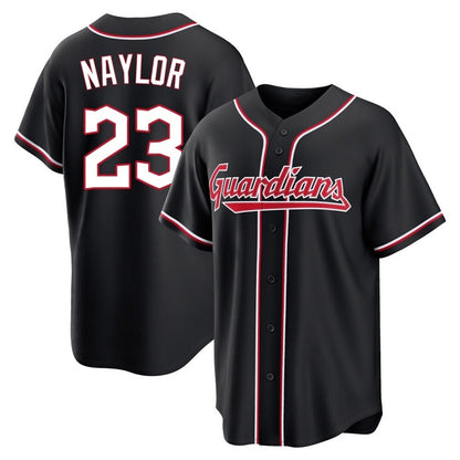 Cleveland Guardians #23 Bo Naylor Player Black MIKSHPS Fashion Out Home Game Stitched Jerseys