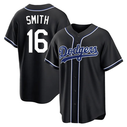 Los Angeles Dodgers #16 Will Smith Player Black MIKSHPS Carbon Limited Home Stitched Jerseys