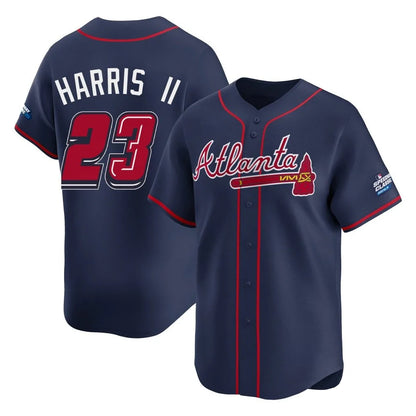 Atlanta Braves #23 Michael Harris II Player Navy MIKSHPS 2025 Speedway Classic Home Game Stitched Jerseys