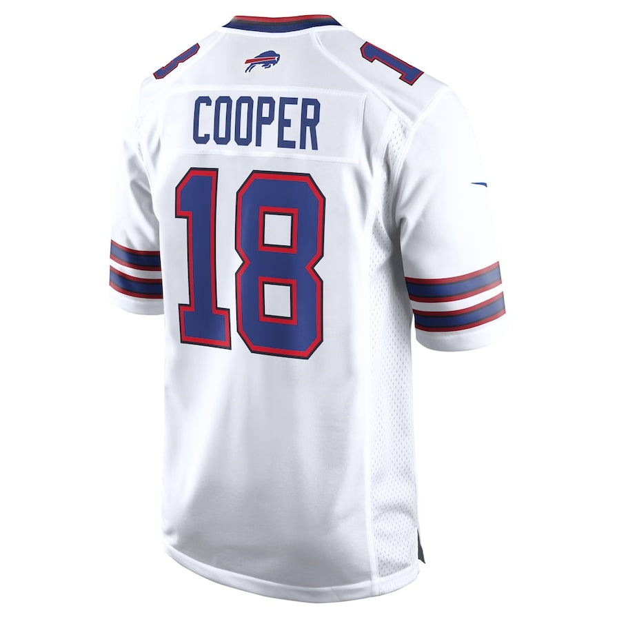 B.Bills #18 Amari Cooper White MIKSHPS Game Jersey