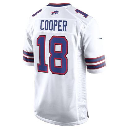 B.Bills #18 Amari Cooper White MIKSHPS Game Jersey