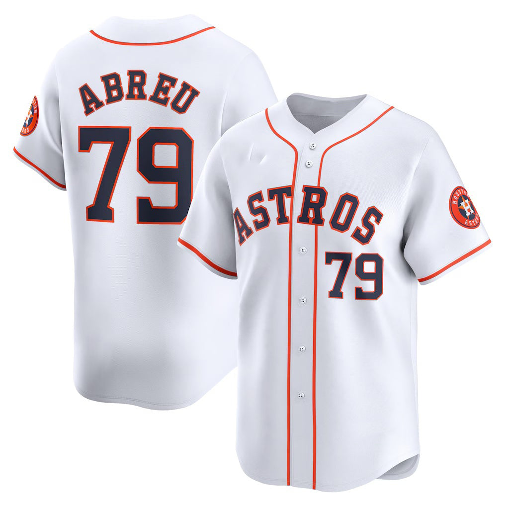 Houston Astros #79 Jose Abreu White MIKSHPS Home Limited Player Jersey