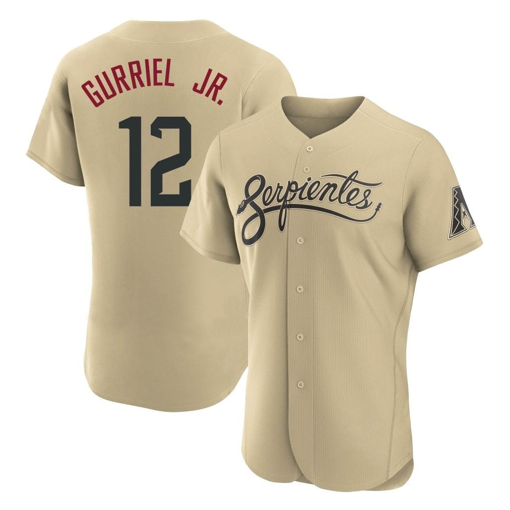 Arizona Diamondbacks #12 Lourdes Gurriel Jr Player Tan MIKSHPS City Connect Limited Elite Home Game Stitched Jerseys