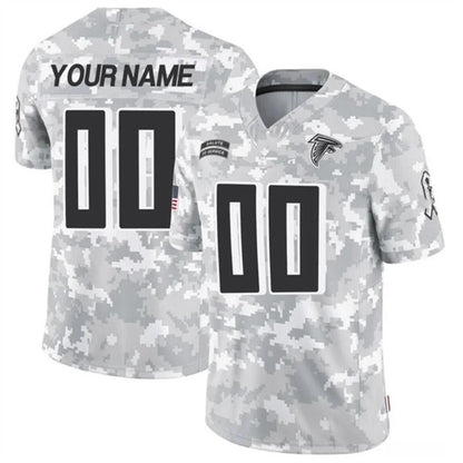 Custom A.Falcons Active Player 2024 F.U.S.E Arctic Camo MIKSHPS Salute to Service Limited Stitched Jersey