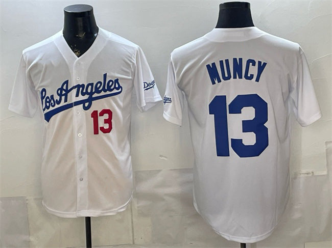Los Angeles Dodgers #13 Max Muncy White MIKSHPS Alternate Stadium Stitched Jersey