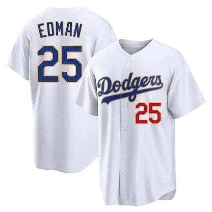 Los Angeles Dodgers #25 Tommy Edman Player Gold White MIKSHPS 2026 Collection Stadium Limited Stitched Jerseys