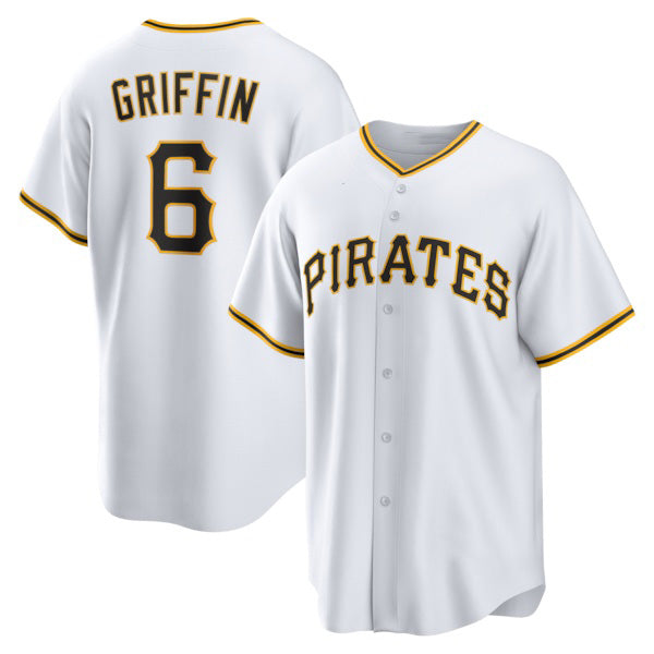 Pittsburgh Pirates #6 Konnor Griffin White MIKSHPS Home Replica Jersey