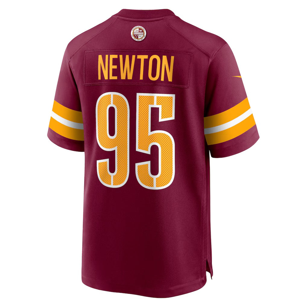 W.Commanders #95 Jer'Zhan Newton Burgundy MIKSHPS Game Jersey