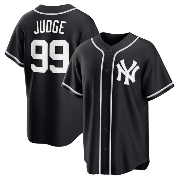 New York Yankees #99 Aaron Judge Black MIKSHPS Out Stitched Jersey