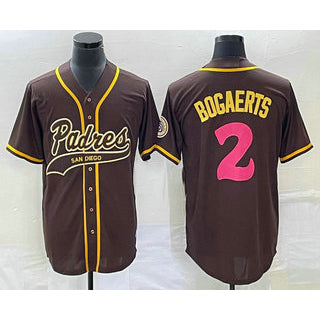 San Diego Padres #2 Xander Bogaerts Brown MIKSHPS NEW 2023 City Connect Cool Base Stitched Jersey