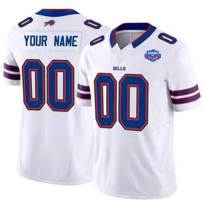 Custom B.Bills Active Player White MIKSHPS 2025 F.U.S.E. With Farewell Patch Vapor Untouchable Limited Stitched Jersey